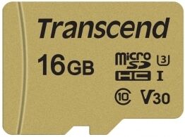 Transcend 500S 16GB microSDHC MLC U3 V30 (R95 W60 MB/s) Transcend 500S 16GB microSDHC MLC U3 V30 (R95 W60 MB/s)