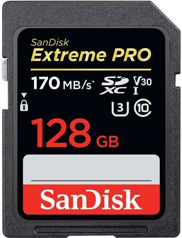 SanDisk ExtremePRO 128GB SDXC class10 UHS-I U3 V30 ( R170MB/s W90MB/s ) SanDisk ExtremePRO 128GB SDXC class10 UHS-I U3 V30 ( R170MB/s W90MB/s )