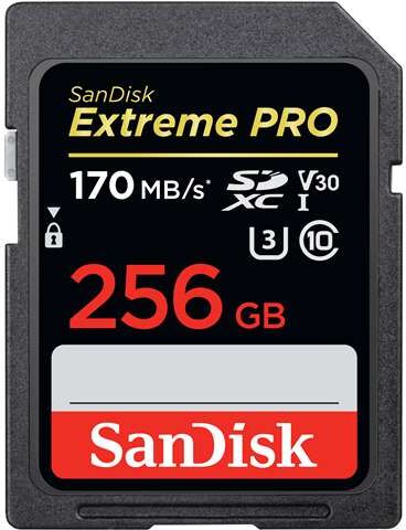 SanDisk ExtremePRO 256GB SDXC class10 UHS-I U3 V30 ( R170MB/s W90MB/s ) SanDisk ExtremePRO 256GB SDXC class10 UHS-I U3 V30 ( R170MB/s W90MB/s )