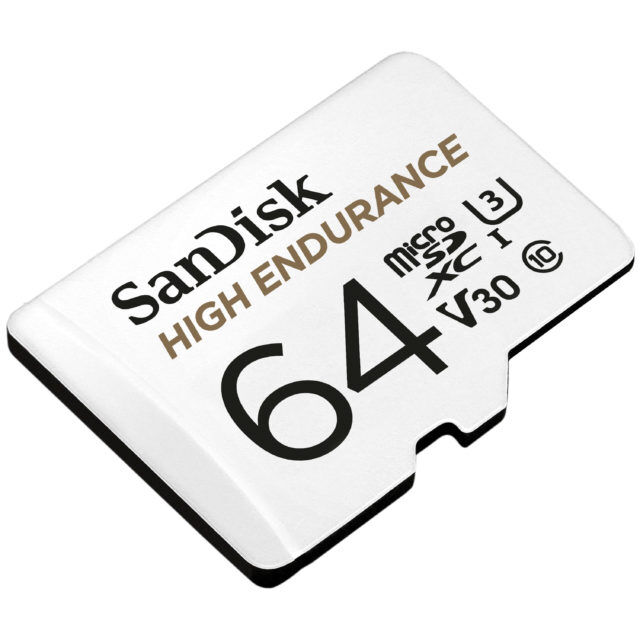 SanDisk High Endurance MicroSDXC 64GB U3 V30 (R100 / W40 MB/s)