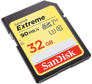 SanDisk Extreme 32GB SDHC class10 UHS-I V30 ( R90MB/s W40MB/s )