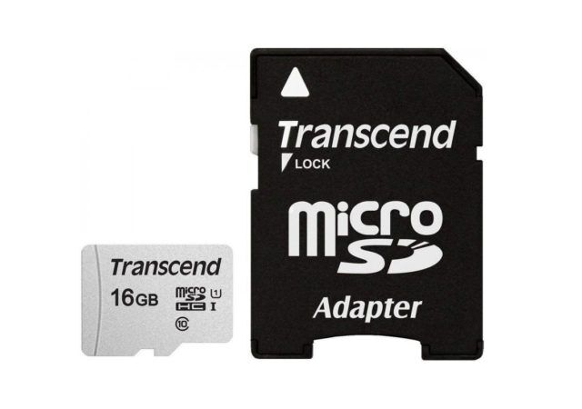 Transcend 300S 16GB microSDHC U1 Adapterilla (R95 W10 MB/s)