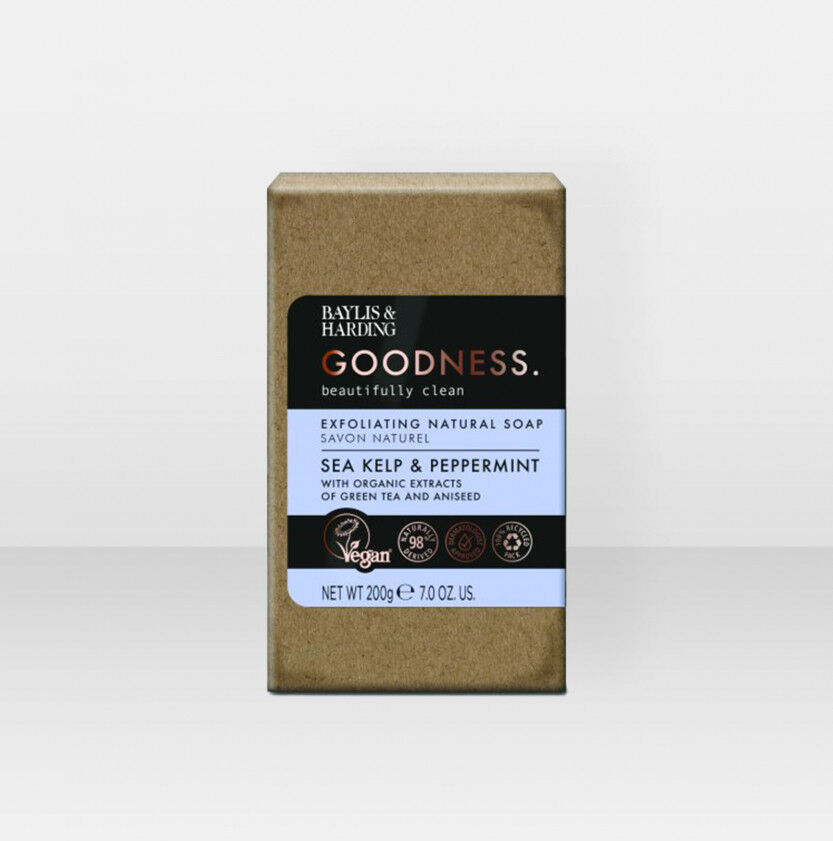 Baylis & Harding Goodness Sea Kelp & Peppermint Soap Bar 200g Baylis & Harding Goodness Sea Kelp & Peppermint Soap Bar 200g