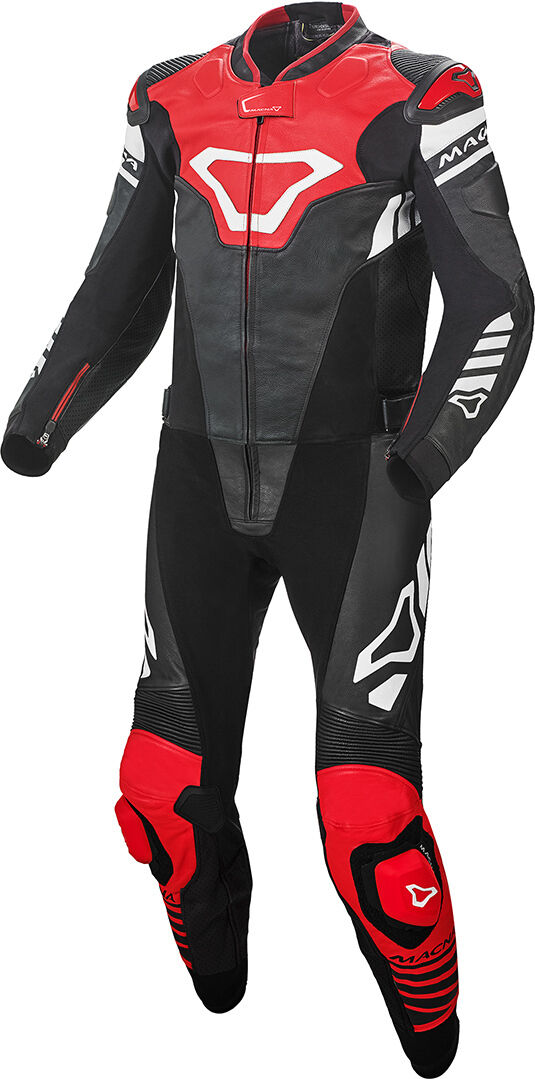 Macna Tracktix Kaksiosainen rei'itetty moottoripyörä nahkapuku Punainen unisex 48 Macna Tracktix Kaksiosainen rei'itetty moottoripyörä nahkapuku Punainen unisex 48