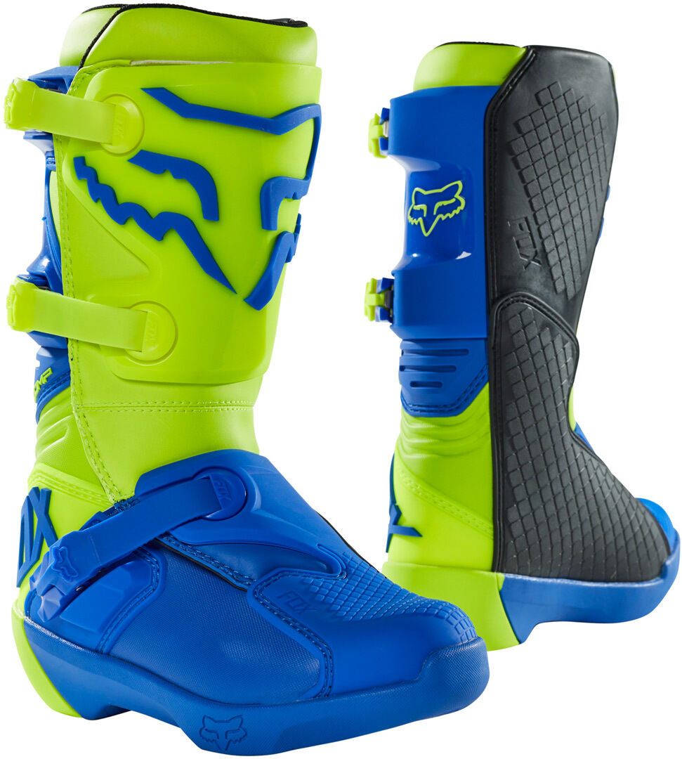 FOX Comp Nuorten Motocross Saappaat Musta Keltainen unisex 32 33