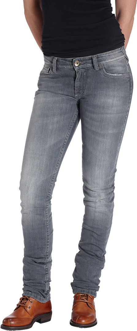 Rokker The Donna Grey Ladies Motorcycle Jeans Naiset Moottoripyörä Farkut  - Harmaa - Size: 28 Rokker The Donna Grey Ladies Motorcycle Jeans Naiset Moottoripyörä Farkut  - Harmaa - Size: 28