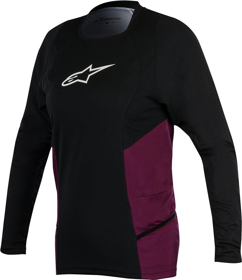 Alpinestars Stella Drop 2 LS Naisten polkupyörä paita  - Musta Purppura - Size: M Alpinestars Stella Drop 2 LS Naisten polkupyörä paita  - Musta Purppura - Size: M