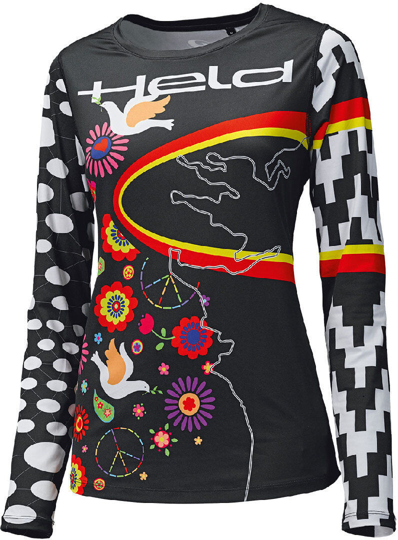 Held Style Skin Top Naisten toiminnallinen paita  - Musta Valkoinen Oranssi - Size: XS Held Style Skin Top Naisten toiminnallinen paita  - Musta Valkoinen Oranssi - Size: XS