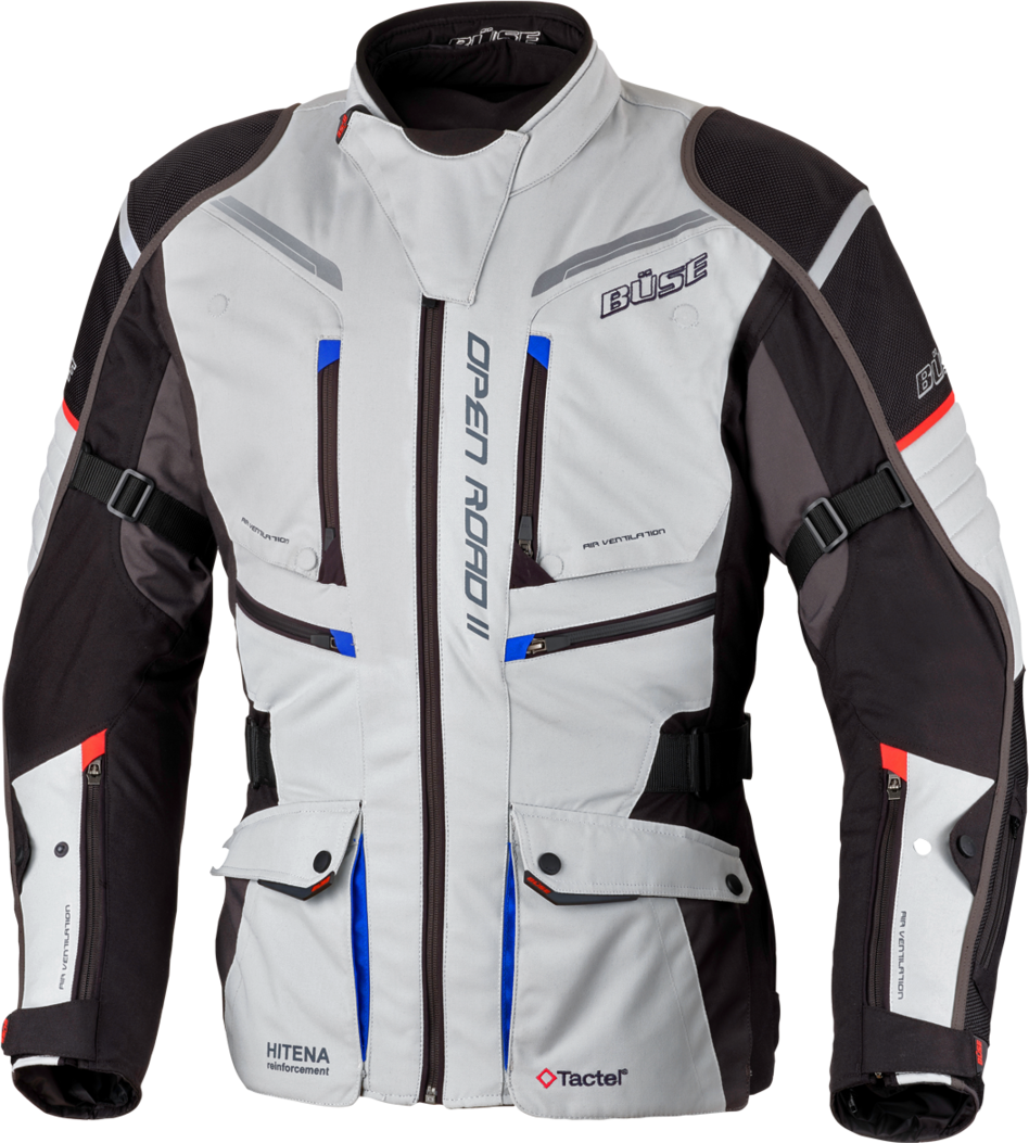 Büse Open Road II Moottoripyörä tekstiili takki  - Harmaa - Size: 64 Büse Open Road II Moottoripyörä tekstiili takki  - Harmaa - Size: 64