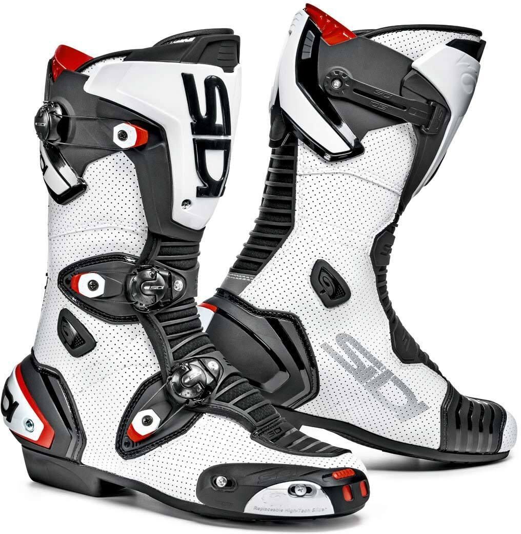 Sidi Mag-1 Air Motorcycle Boots Moottoripyörä saappaat  - Musta Valkoinen - Size: 44 Sidi Mag-1 Air Motorcycle Boots Moottoripyörä saappaat  - Musta Valkoinen - Size: 44