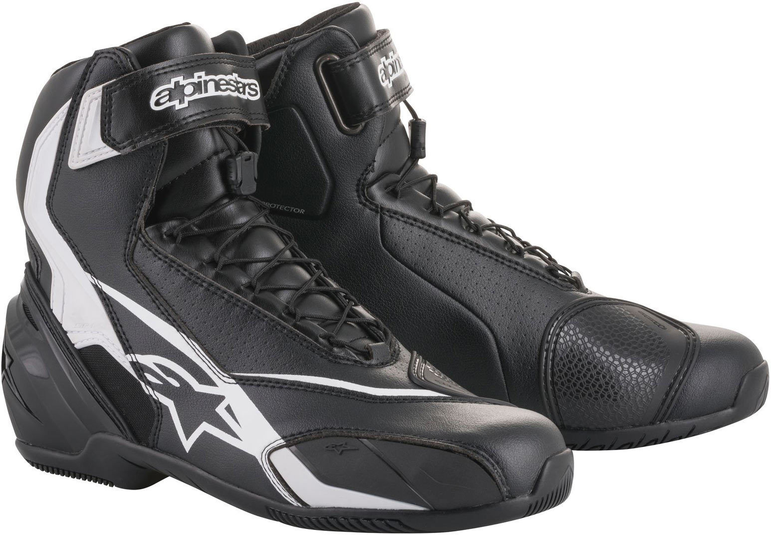 Alpinestars SP-1 V2 Moottoripyörä saappaat  - Musta Valkoinen - Size: 40 Alpinestars SP-1 V2 Moottoripyörä saappaat  - Musta Valkoinen - Size: 40