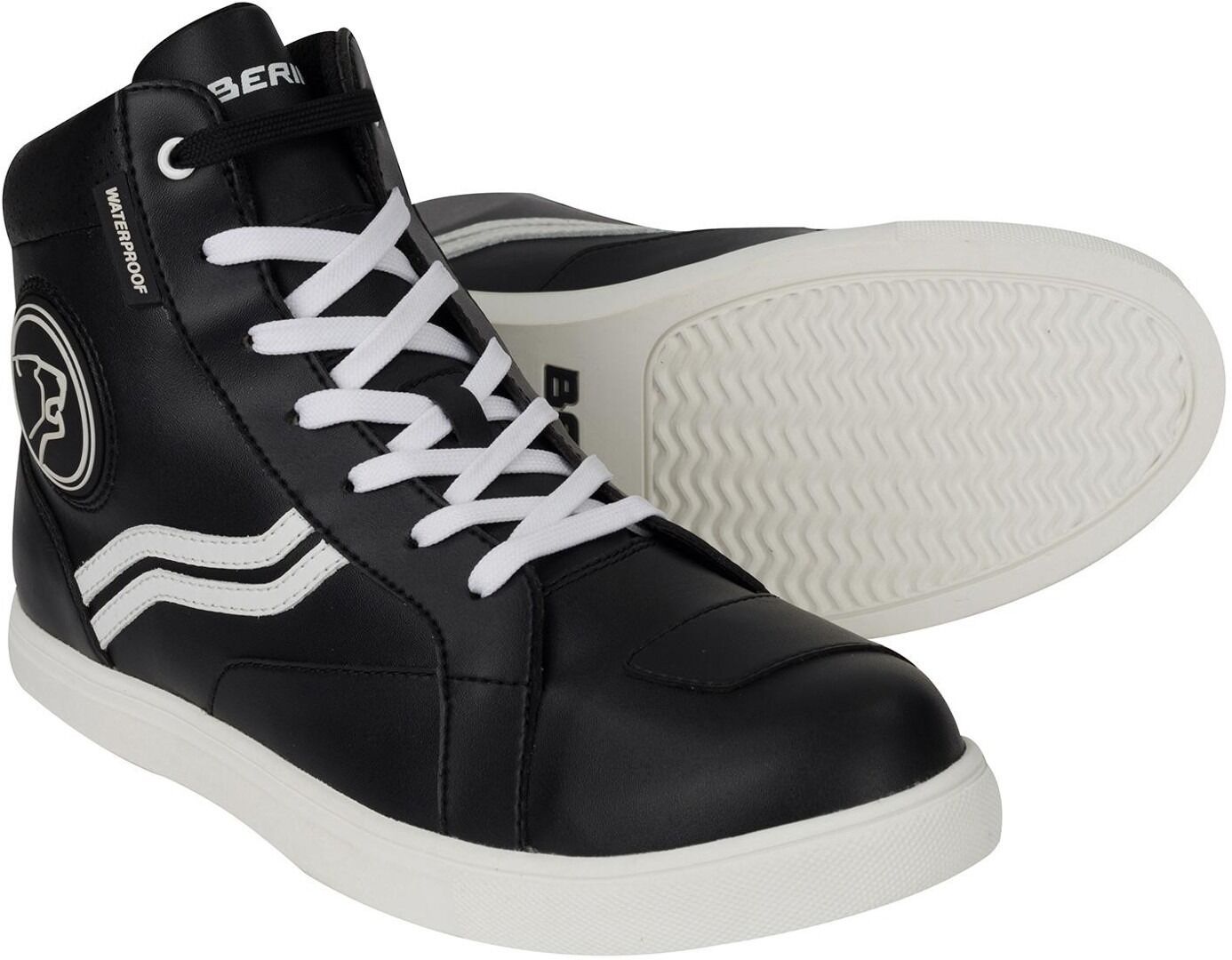 Bering Stars Moottoripyörä kengät  - Musta Valkoinen - Size: 37