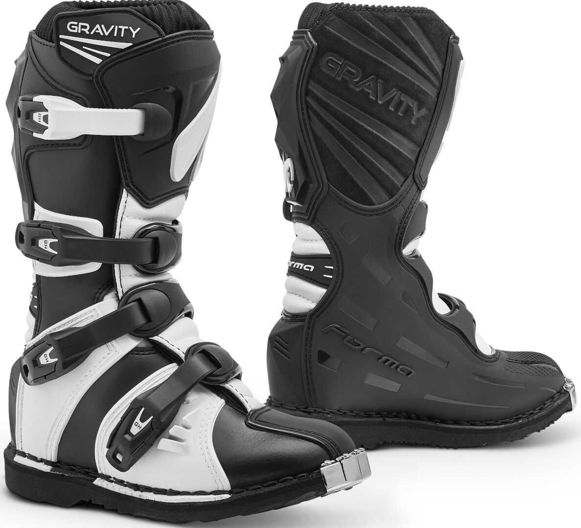 Forma Gravity Motocross saappaat  - Musta Valkoinen - Size: 34 Forma Gravity Motocross saappaat  - Musta Valkoinen - Size: 34