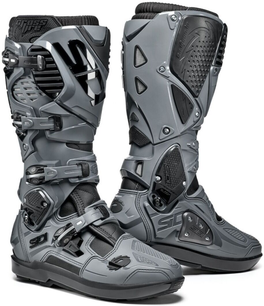 Sidi Crossfire 3 SRS Limited Edition Motocross Saappaat  - Musta Harmaa - Size: 44 Sidi Crossfire 3 SRS Limited Edition Motocross Saappaat  - Musta Harmaa - Size: 44