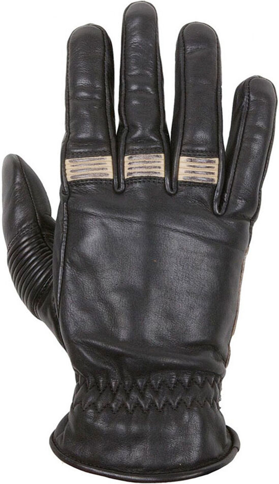 Helstons Velvet Ete Käsineet  - Musta Beige - Size: M L Helstons Velvet Ete Käsineet  - Musta Beige - Size: M L