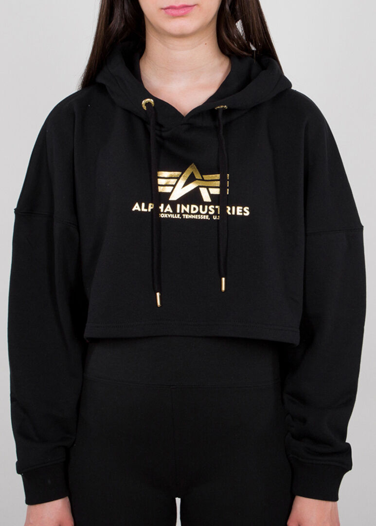 Alpha Industries Basic COS Foil Print Naiset Huppari  - Musta Kulta - Size: S Alpha Industries Basic COS Foil Print Naiset Huppari  - Musta Kulta - Size: S