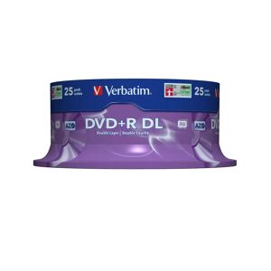 Verbatim 1x25 Dvd+r Double Layer 8x Speed, 8,5gb Matt Silver