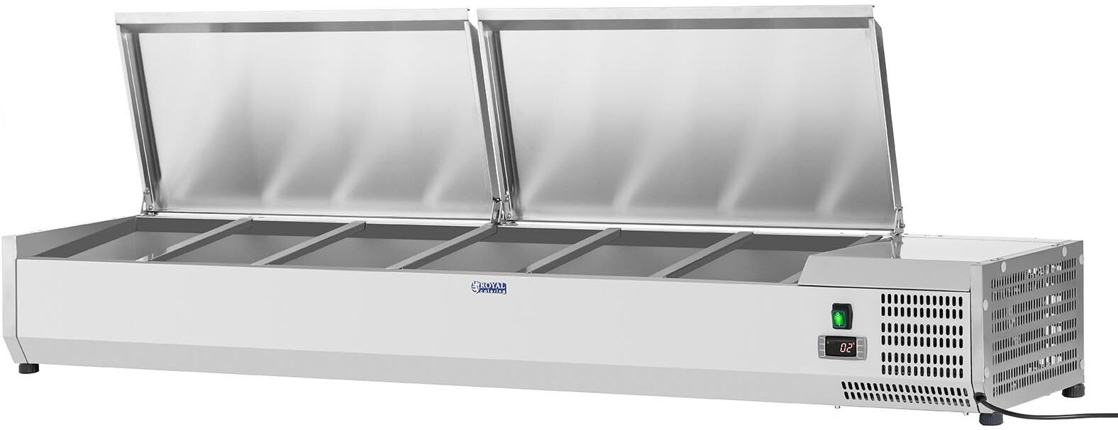 Royal Catering Kylmävitriini - 180 x 39 cm - 8 GN 1/3-astiaa Royal Catering Kylmävitriini - 180 x 39 cm - 8 GN 1/3-astiaa