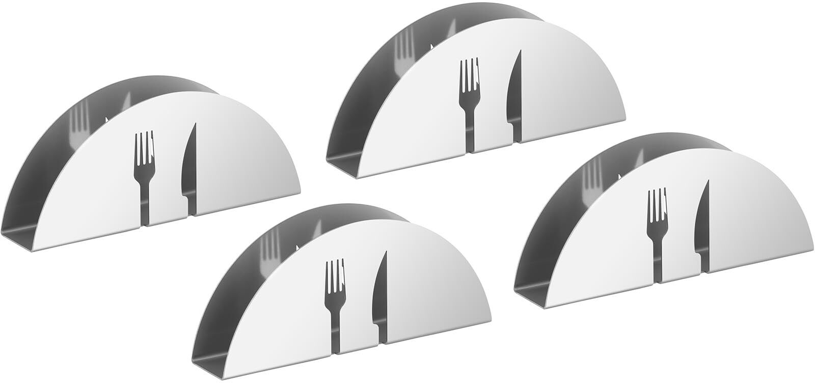 Royal Catering 4 lautasliinapidikettä - ruostumatonta terästä - koriste Royal Catering 4 lautasliinapidikettä - ruostumatonta terästä - koriste