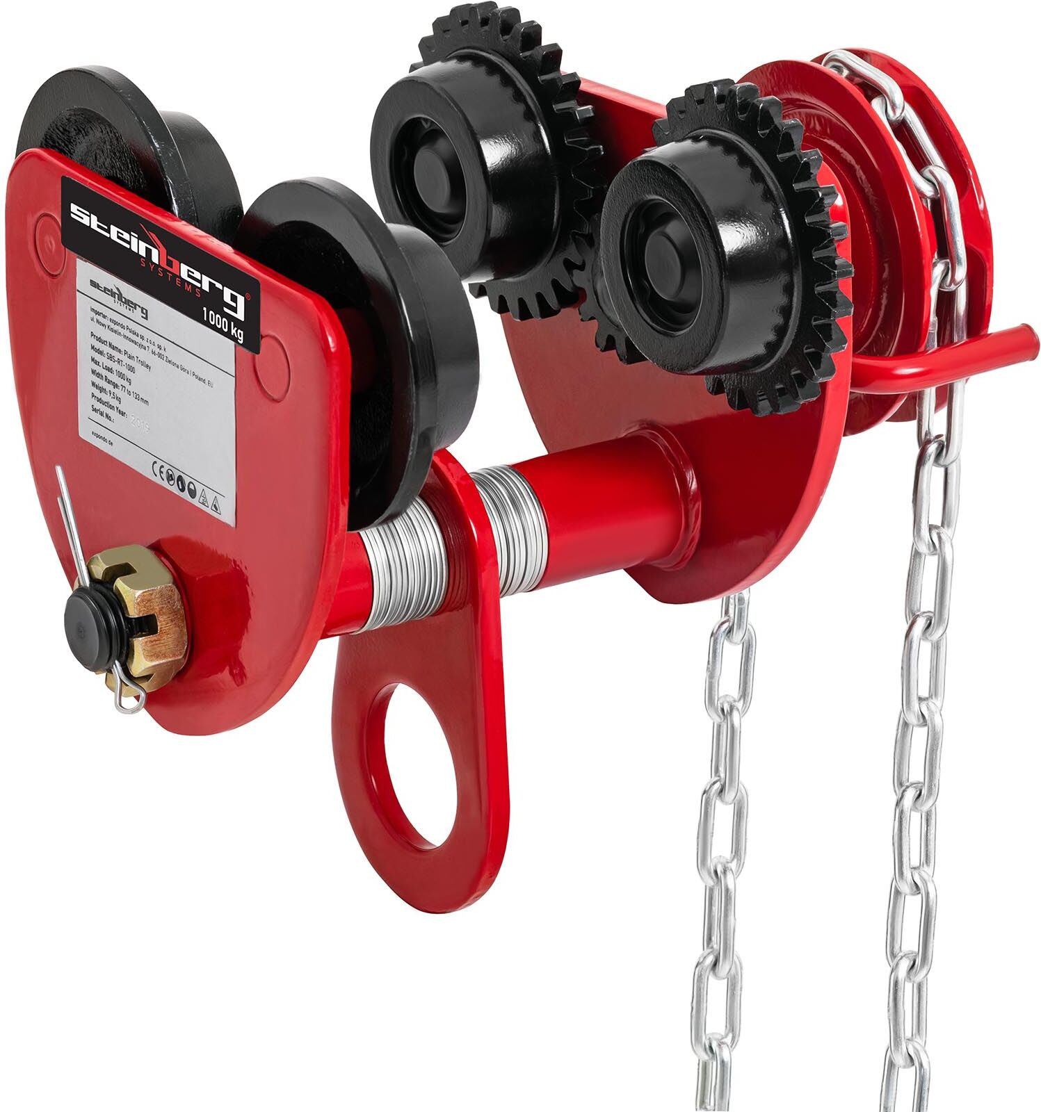 Steinberg Ketjusiirtovaunu - 1 000 kg - laippaleveys 77 - 133 mm Steinberg Ketjusiirtovaunu - 1 000 kg - laippaleveys 77 - 133 mm