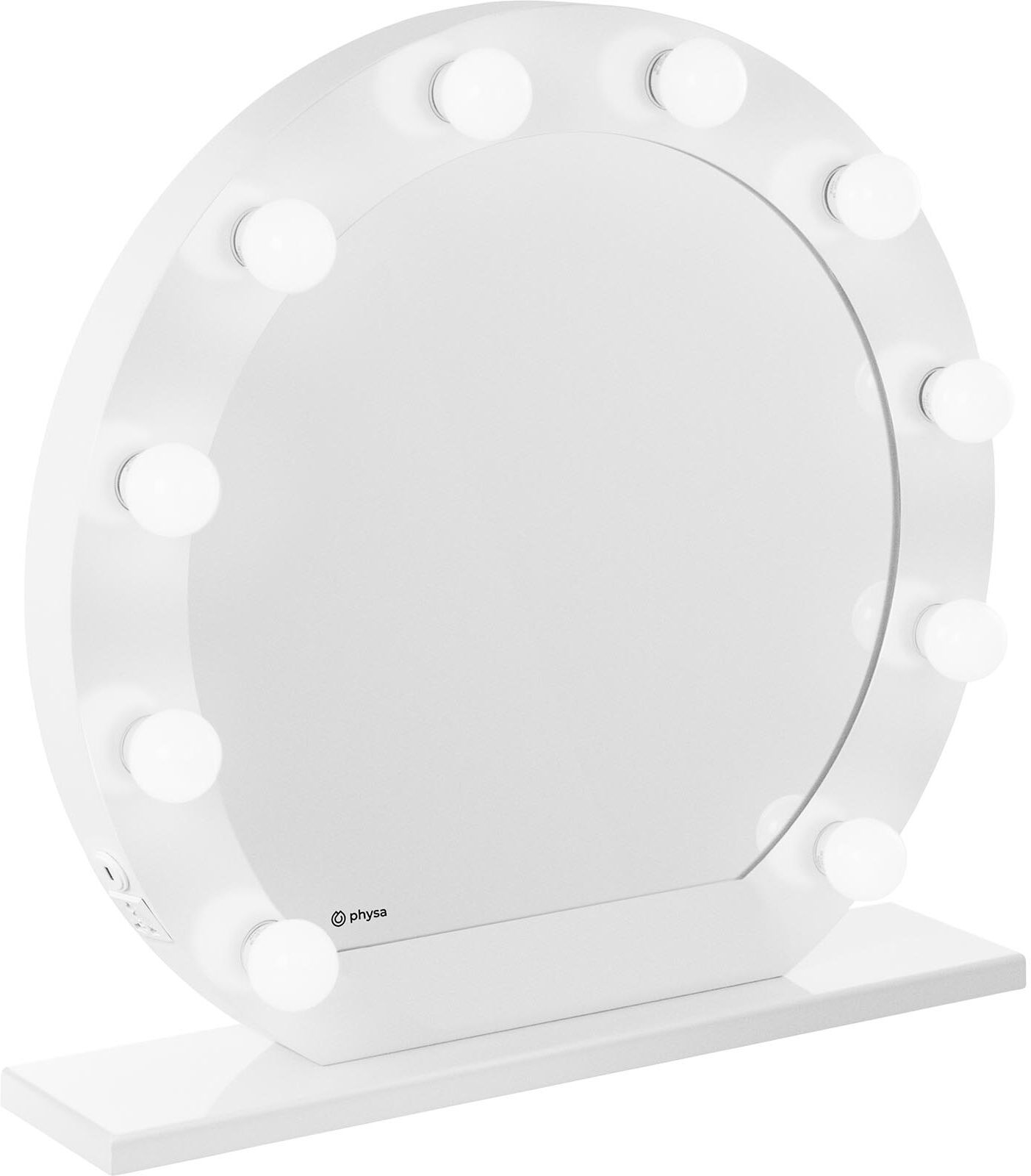 physa Hollywood-peili - valkoinen - 10 LEDiä - pyöreä physa Hollywood-peili - valkoinen - 10 LEDiä - pyöreä