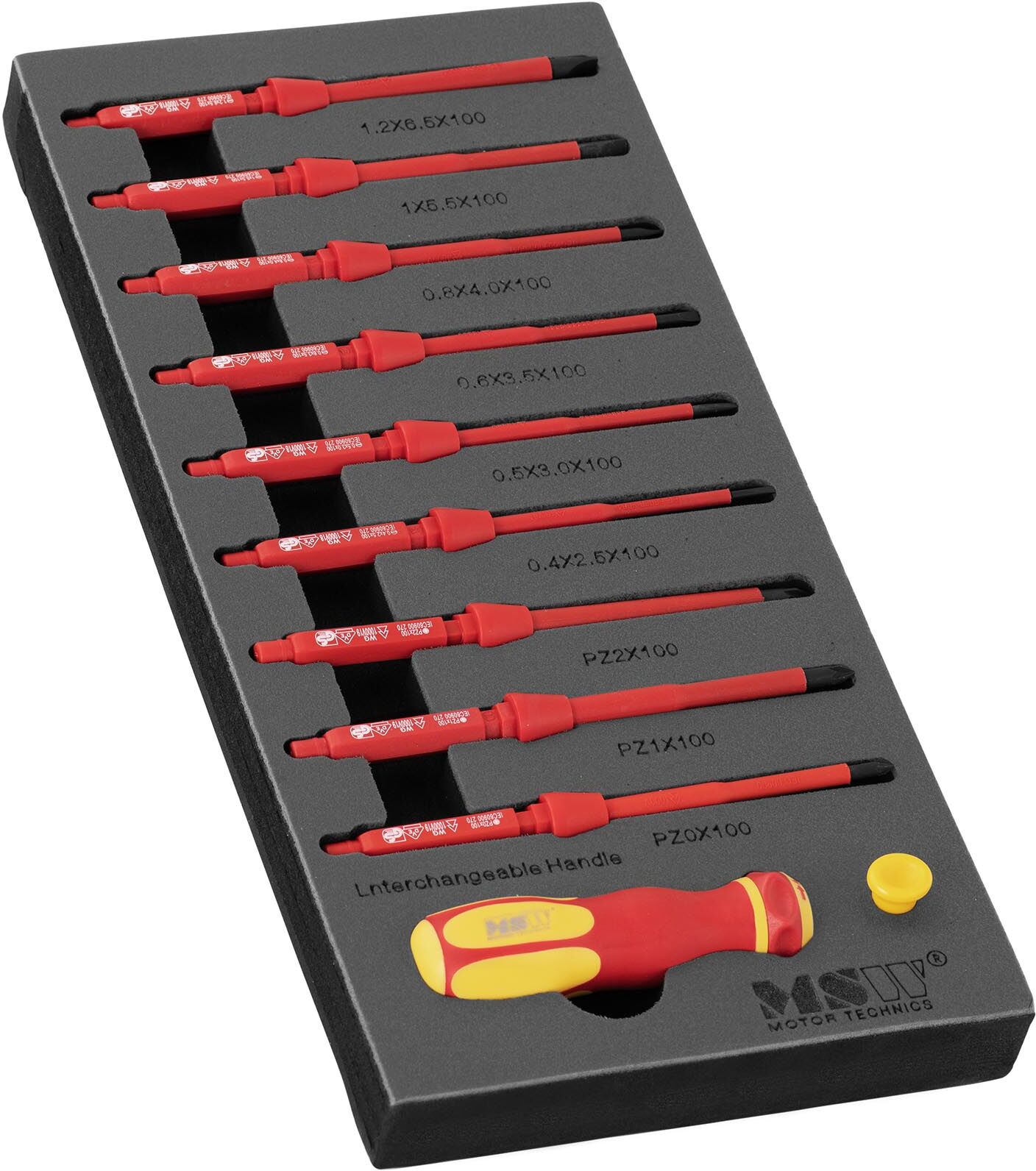 MSW Ruuvimeisseli - sarja - eristetty VDE: n mukaan - 12 kpl MSW Ruuvimeisseli - sarja - eristetty VDE: n mukaan - 12 kpl