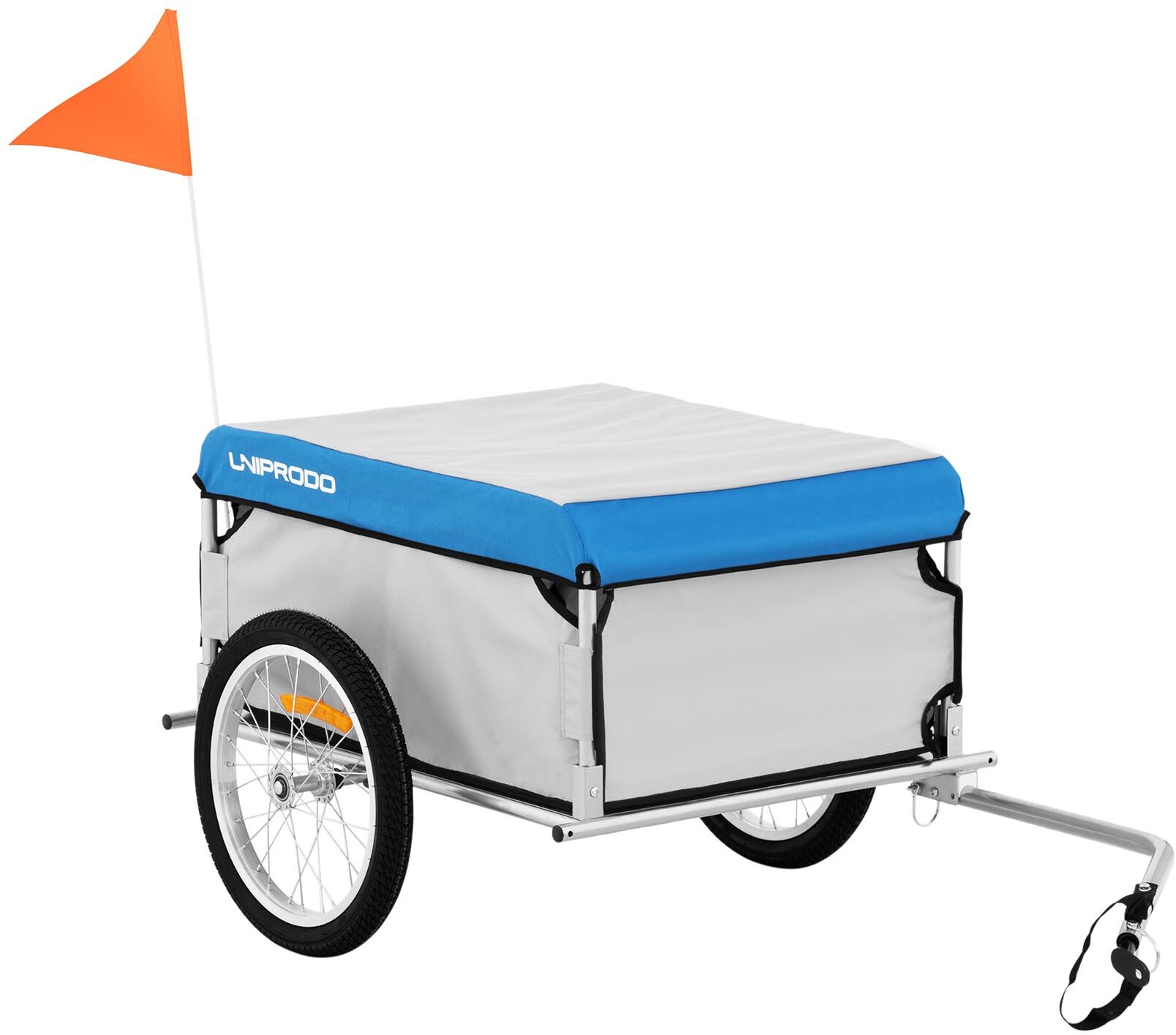 Uniprodo Polkupyörän peräkärry - 50 kg - pinnaheijastimet - suojapeite Uniprodo Polkupyörän peräkärry - 50 kg - pinnaheijastimet - suojapeite