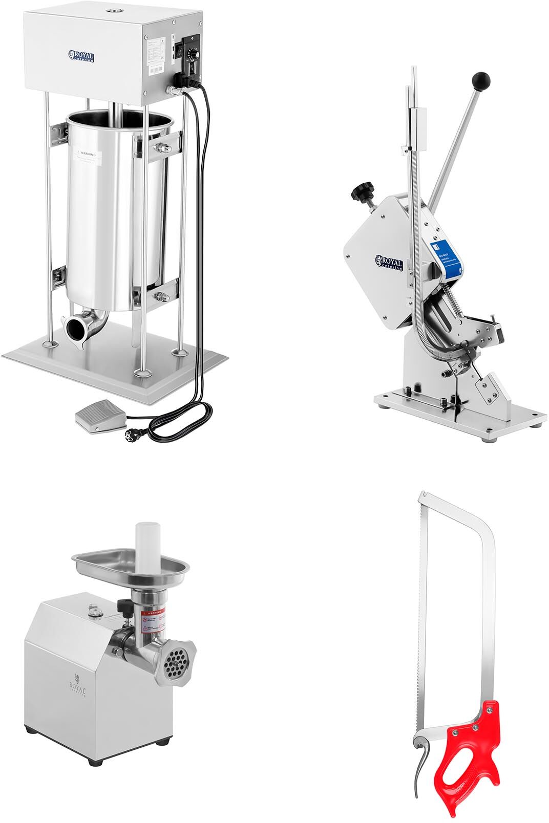 Royal Catering Makkarapuristin lihamyllyllä, makkaransulkijalla ja luusahalla - 15 L - 70 kg / h Royal Catering Makkarapuristin lihamyllyllä, makkaransulkijalla ja luusahalla - 15 L - 70 kg / h