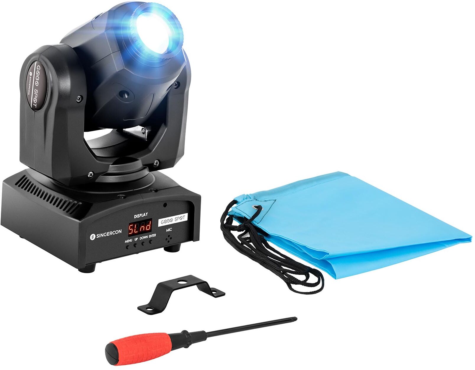 Singercon Gobo Spot Moving Head - 80 W - 7 kuviota Singercon Gobo Spot Moving Head - 80 W - 7 kuviota