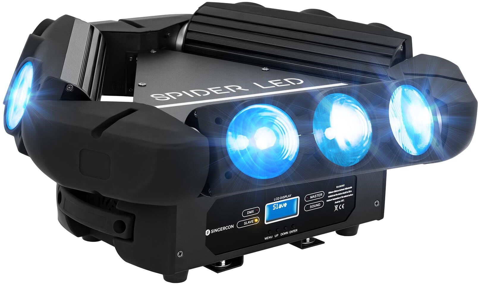 Singercon Moving head spider LED-valo - 9 LED-valoa - 100 W Singercon Moving head spider LED-valo - 9 LED-valoa - 100 W