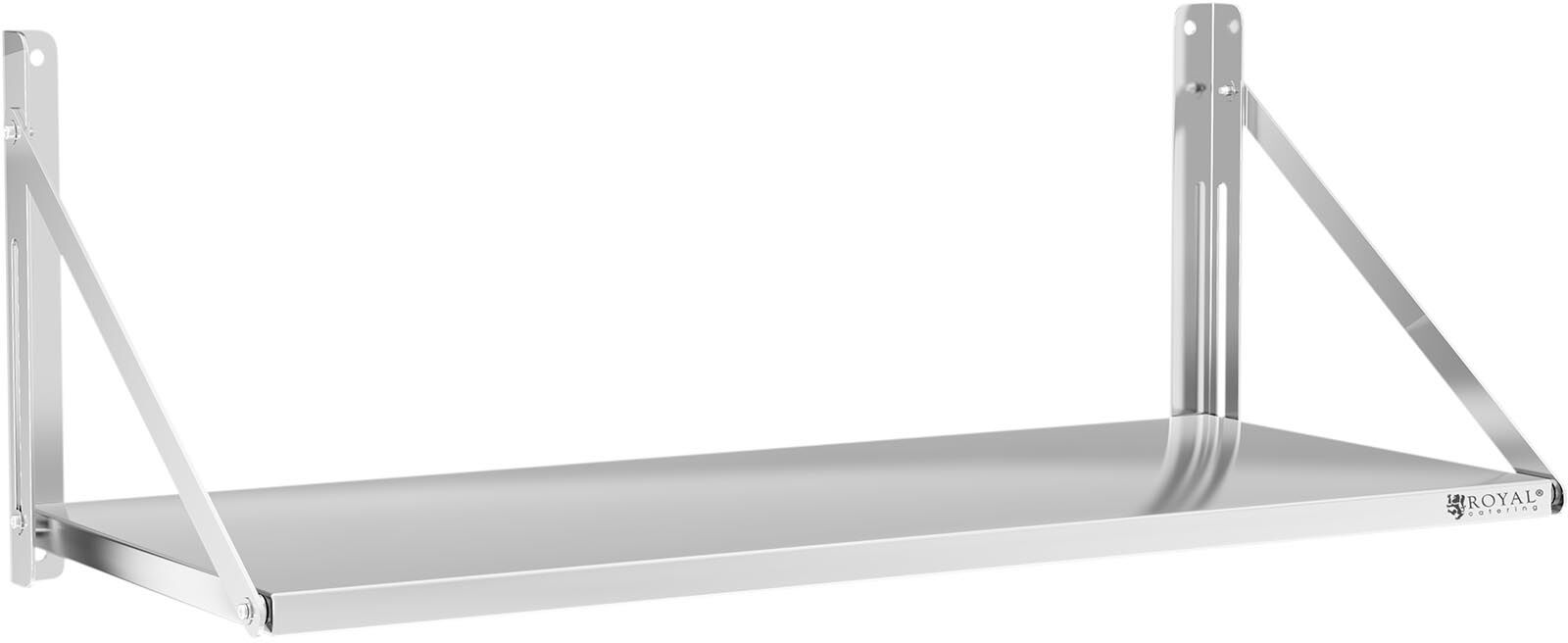 Royal Catering Seinähylly -kokoon taitettava - 120 x 45 cm - 40 kg - ruostumaton teräs Royal Catering Seinähylly -kokoon taitettava - 120 x 45 cm - 40 kg - ruostumaton teräs