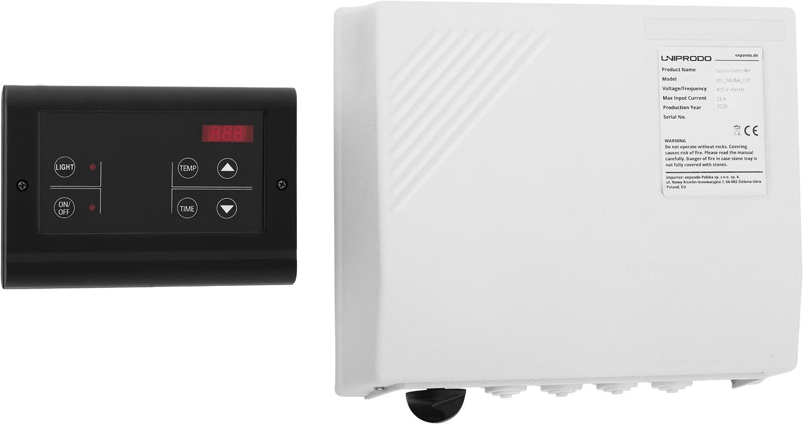 Uniprodo Kiukaan ohjauskeskus - LED-näyttö - Uniprodon kiukaille Uniprodo Kiukaan ohjauskeskus - LED-näyttö - Uniprodon kiukaille