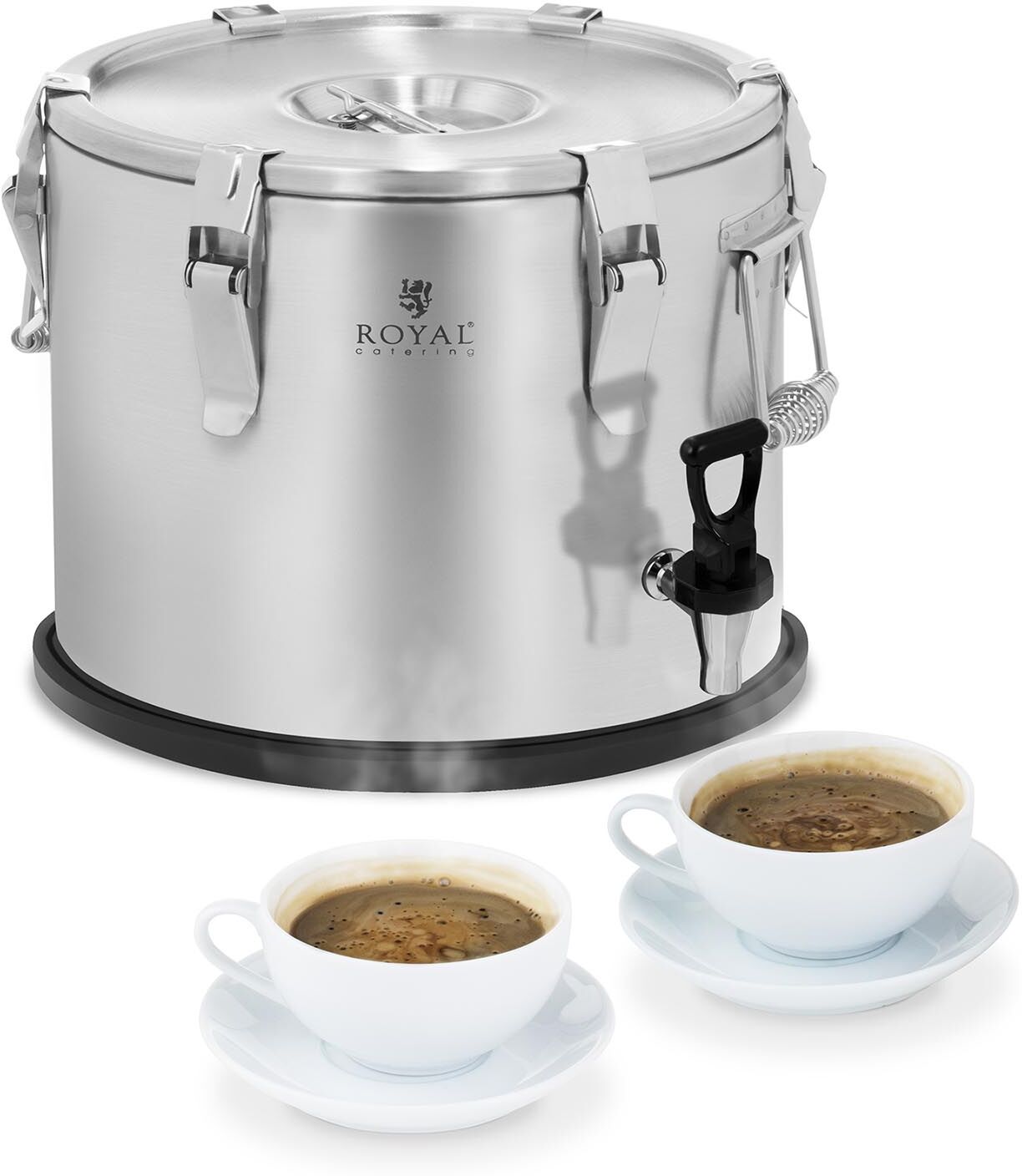 Royal Catering Lämpöastia - ruostumatonta terästä - 15 L - tyhjennyshana Royal Catering Lämpöastia - ruostumatonta terästä - 15 L - tyhjennyshana