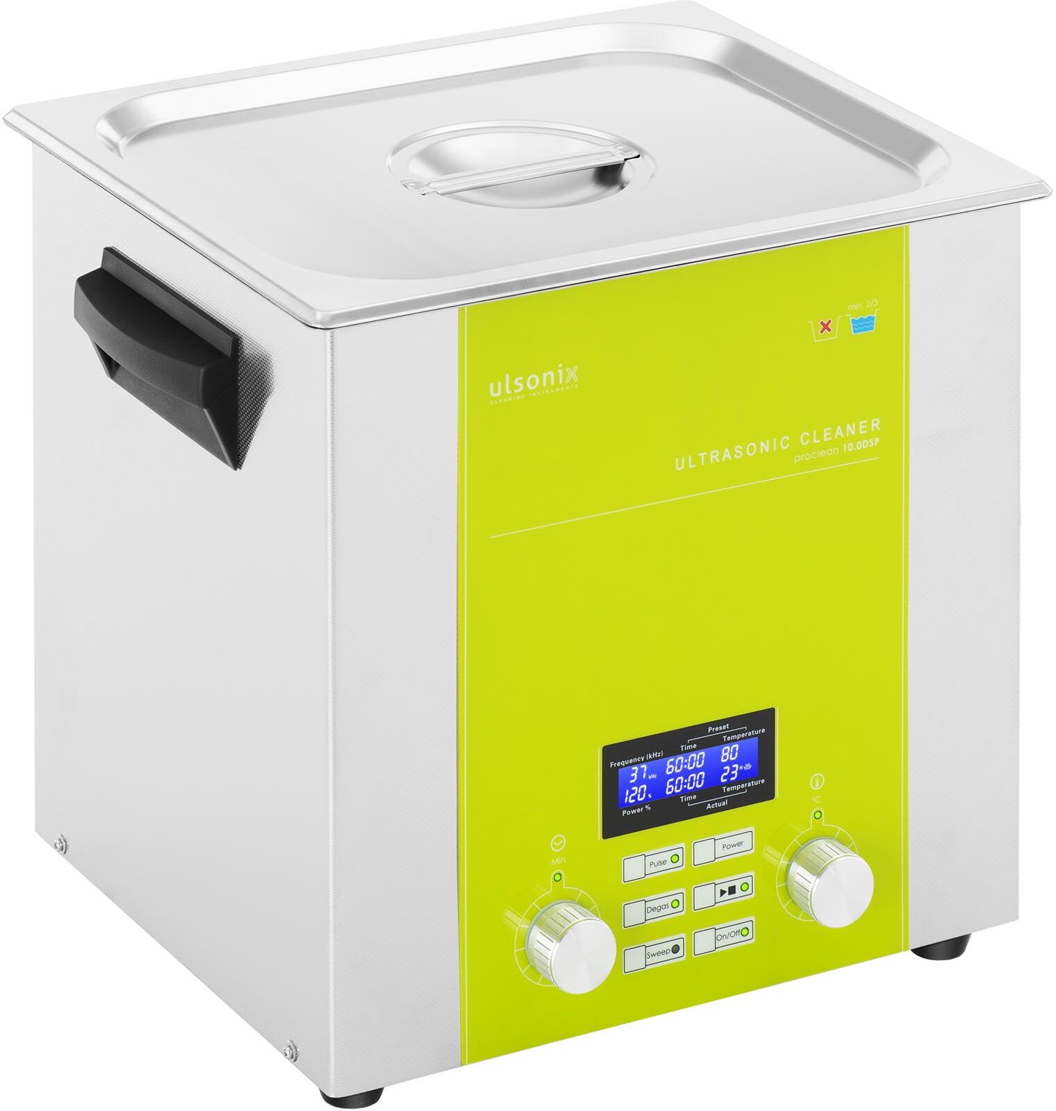 ulsonix Ultraäänipesuri - 10 litraa - Degas - Sweep - pulssi ulsonix Ultraäänipesuri - 10 litraa - Degas - Sweep - pulssi