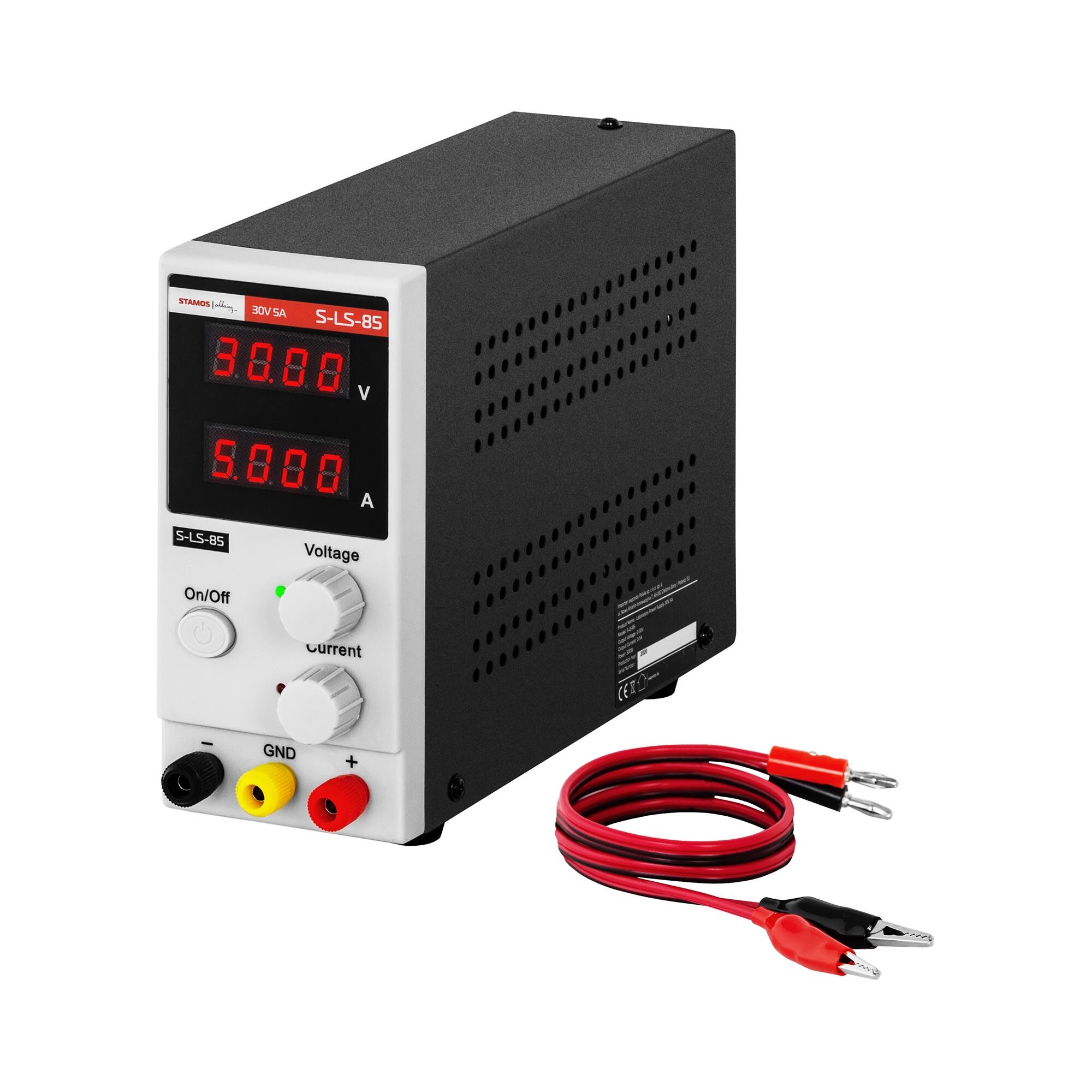 Stamos Soldering Laboratoriovirtalähde - 0-30 V - 0-5 A DC - 150 W Stamos Soldering Laboratoriovirtalähde - 0-30 V - 0-5 A DC - 150 W