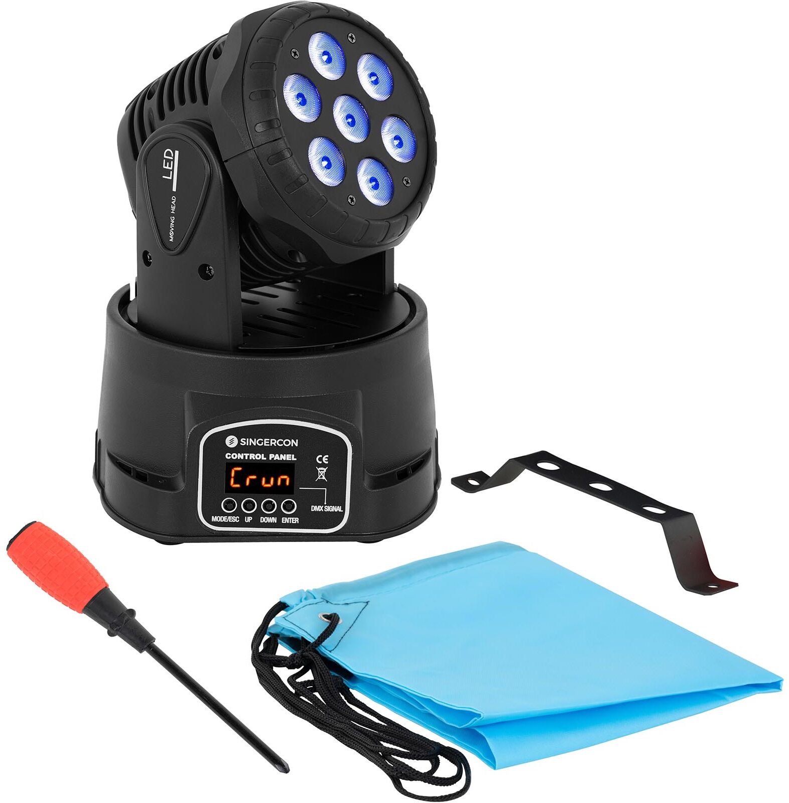 Singercon Moving head LED PAR-valo - 7 LED-valoa - 60 W Singercon Moving head LED PAR-valo - 7 LED-valoa - 60 W