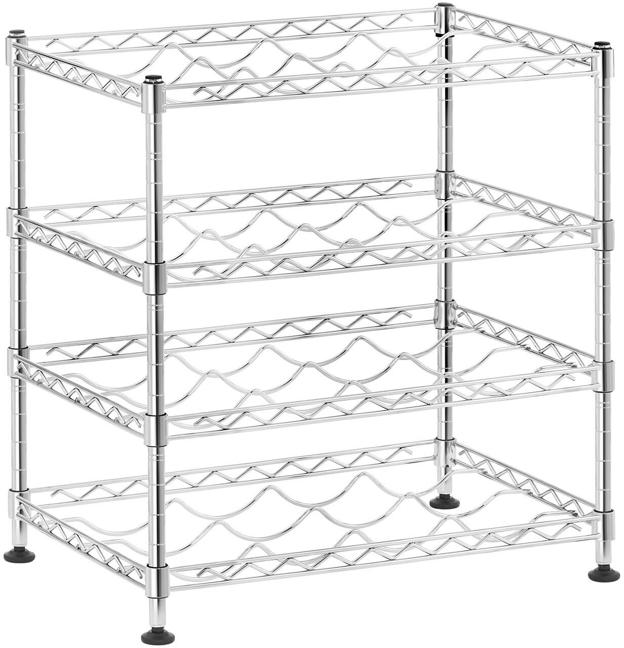 Royal Catering Metallinen viinipulloteline - 200 kg - hopea Royal Catering Metallinen viinipulloteline - 200 kg - hopea