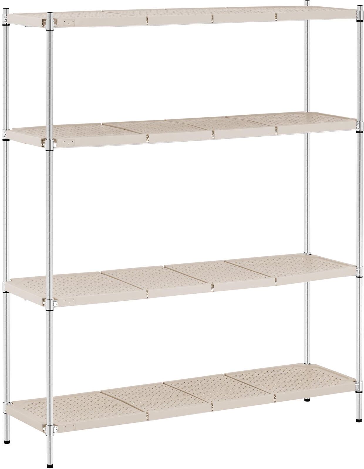 Royal Catering Metallihylly - 150 x 45 x 180 cm - 600 kg - sis. muovialustat Royal Catering Metallihylly - 150 x 45 x 180 cm - 600 kg - sis. muovialustat