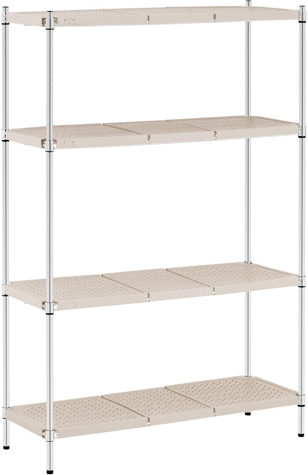 Royal Catering Metallihylly - 120 x 45 x 180 cm - 600 kg - sis. muovialustat Royal Catering Metallihylly - 120 x 45 x 180 cm - 600 kg - sis. muovialustat