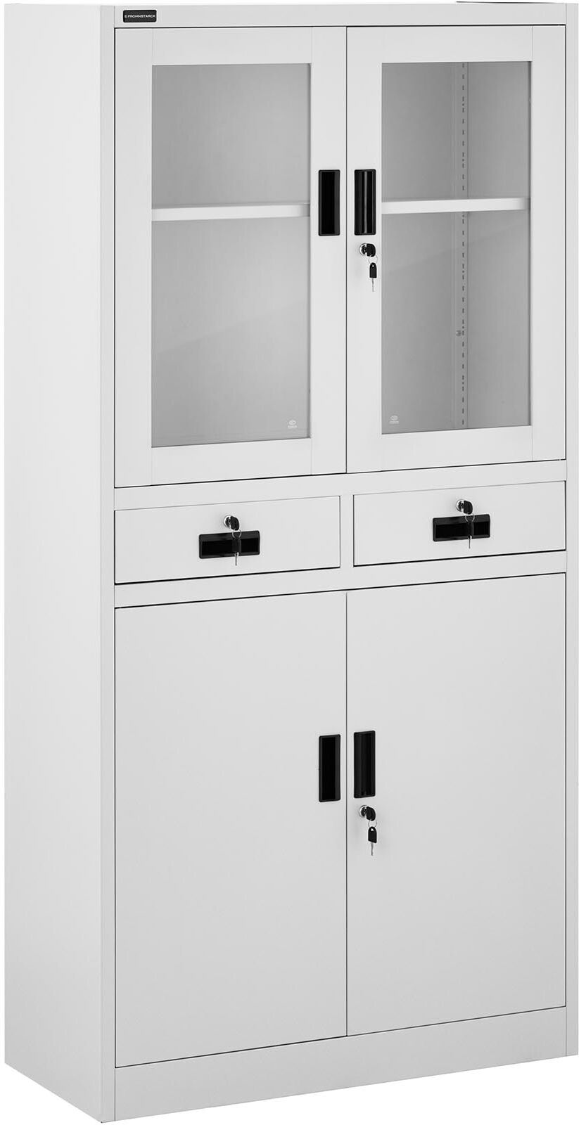 Fromm & Starck Asiakirjakaappi - 90 x 40 x 185 cm - 2 laatikkoa - 2 lasiovea Fromm & Starck Asiakirjakaappi - 90 x 40 x 185 cm - 2 laatikkoa - 2 lasiovea