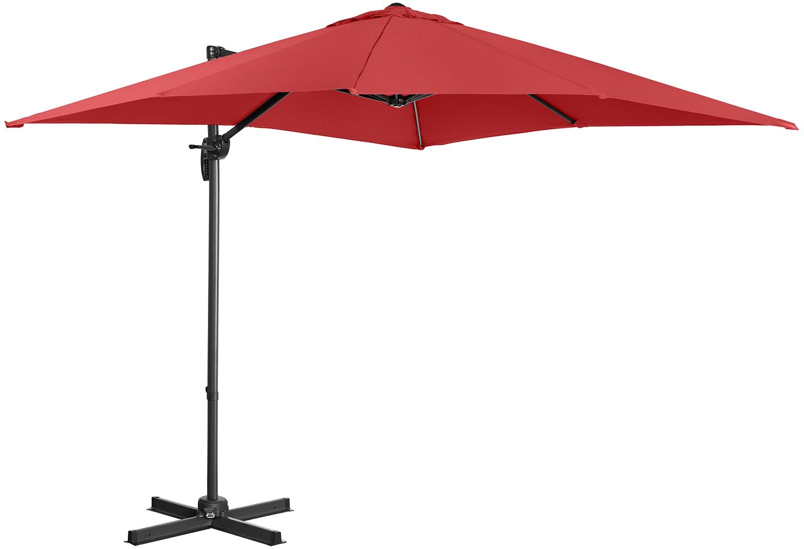 Uniprodo Aurinkovarjo - riippuva - viininpunainen - neliö - 250 x 250 cm - kääntyvä Uniprodo Aurinkovarjo - riippuva - viininpunainen - neliö - 250 x 250 cm - kääntyvä