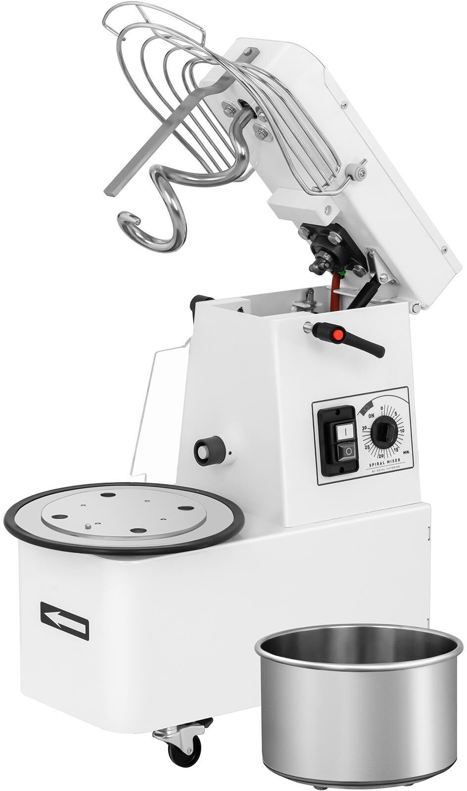 Royal Catering Taikinakone - 7 L - 29 kg / h - 370 W - kallistuva koukku Royal Catering Taikinakone - 7 L - 29 kg / h - 370 W - kallistuva koukku