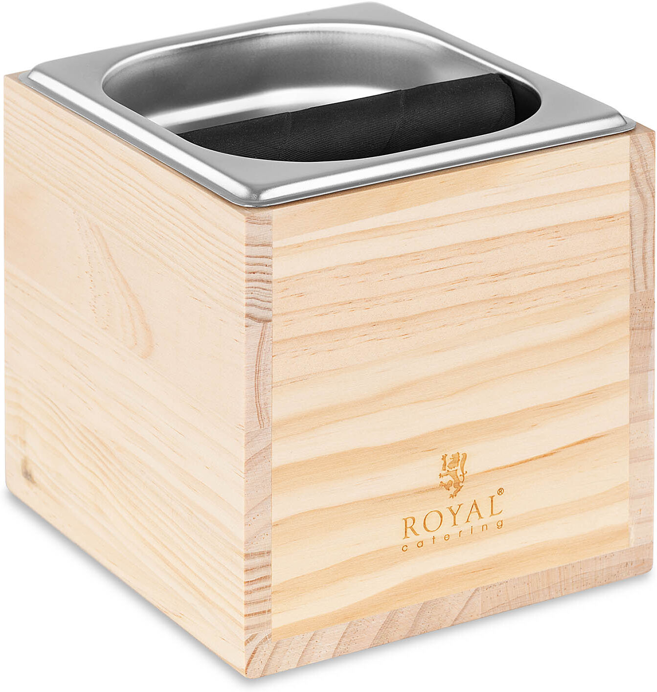 Royal Catering Knock box - GN 1/6 - 2200 ml - kopautustangolla ja puulaatikolla Royal Catering Knock box - GN 1/6 - 2200 ml - kopautustangolla ja puulaatikolla
