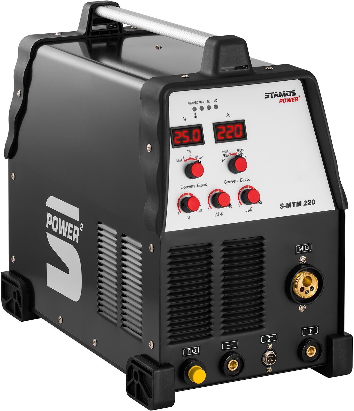 Stamos Power ² Yhdistelmähitsauskone - TIG 220 A - MIG 220 A - MMA Stamos Power ² Yhdistelmähitsauskone - TIG 220 A - MIG 220 A - MMA