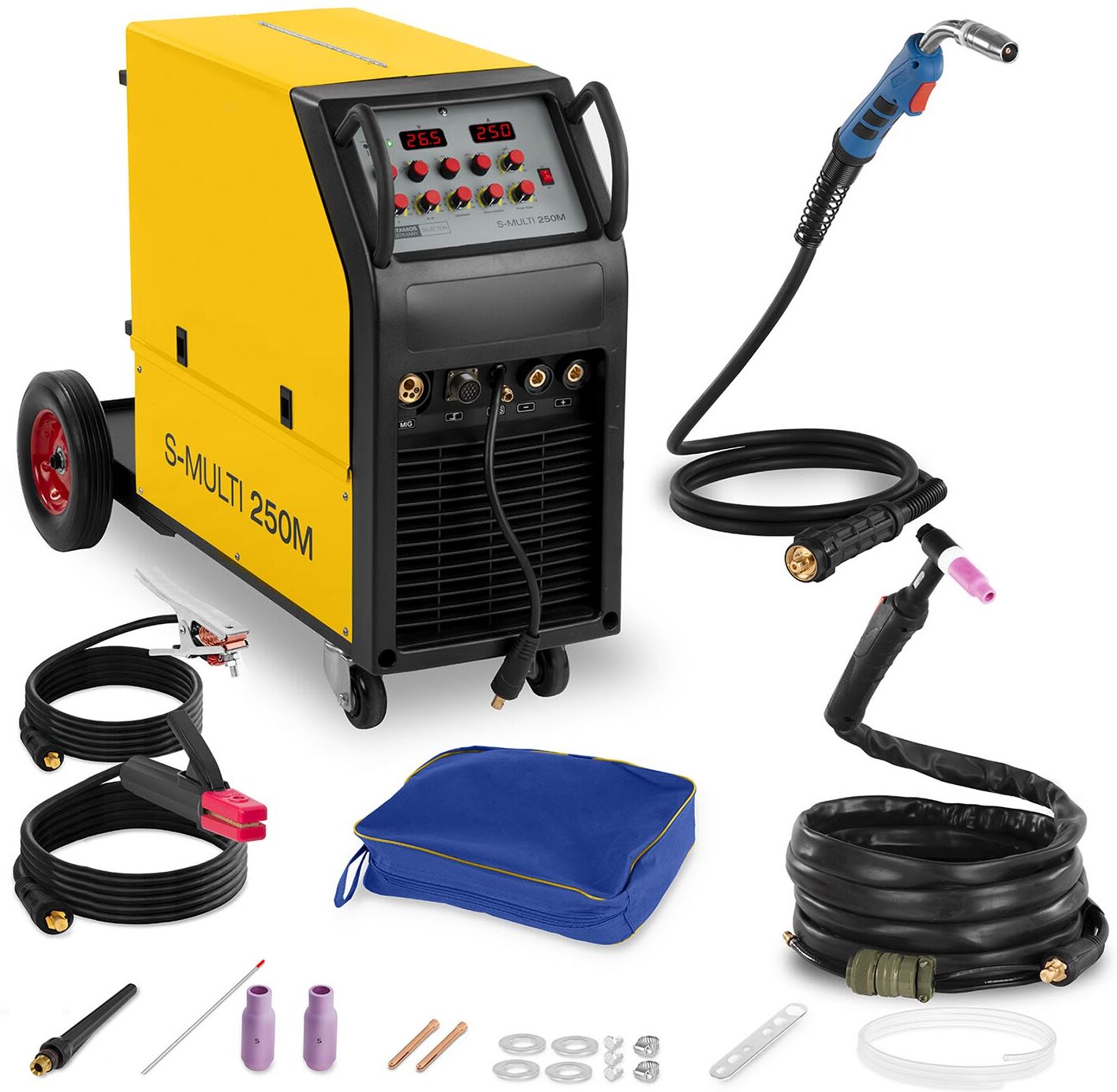 Stamos Selection Yhdistelmähitsauskone - 250 A - 400 V - MIG/MAG - TIG - puikkohitsaus - FCAW Stamos Selection Yhdistelmähitsauskone - 250 A - 400 V - MIG/MAG - TIG - puikkohitsaus - FCAW