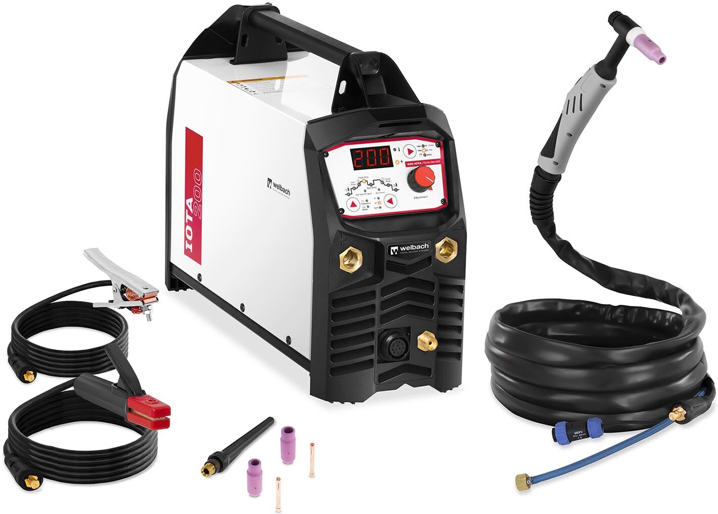 welbach TIG hitsauskone DC - 200 A - digitaalinen - 230 V - pulssi welbach TIG hitsauskone DC - 200 A - digitaalinen - 230 V - pulssi