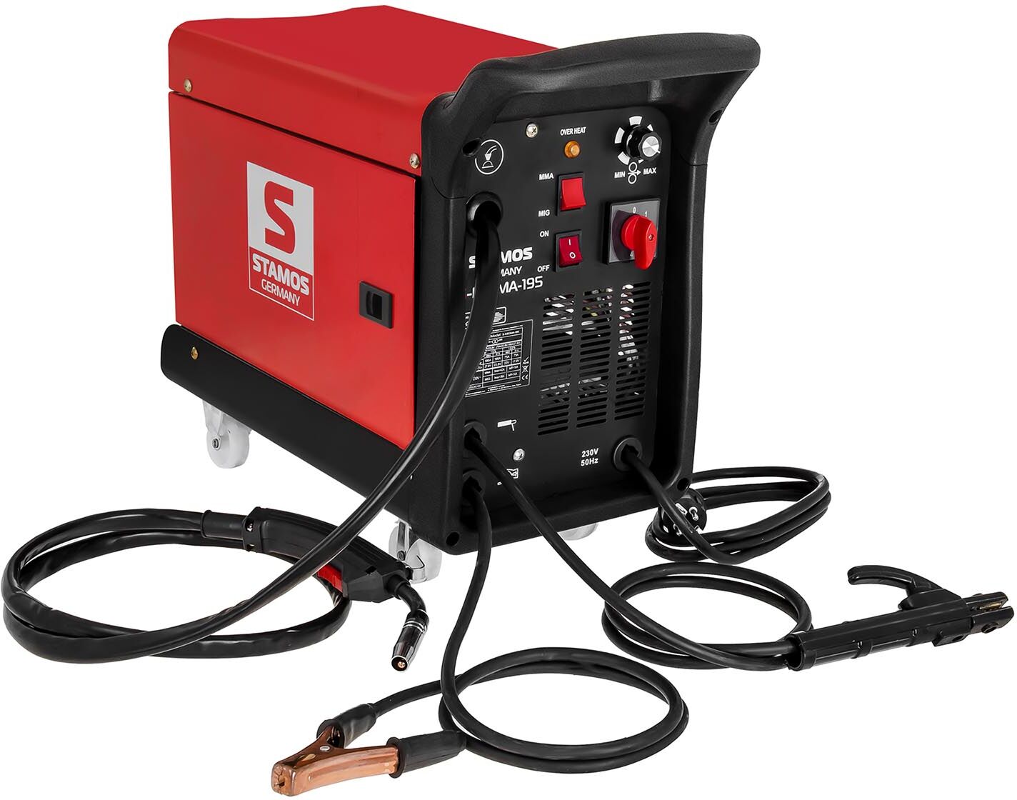 Stamos Germany Yhdistelmähitsauskone - 195 A - 230 V - 4 pyörää Stamos Germany Yhdistelmähitsauskone - 195 A - 230 V - 4 pyörää