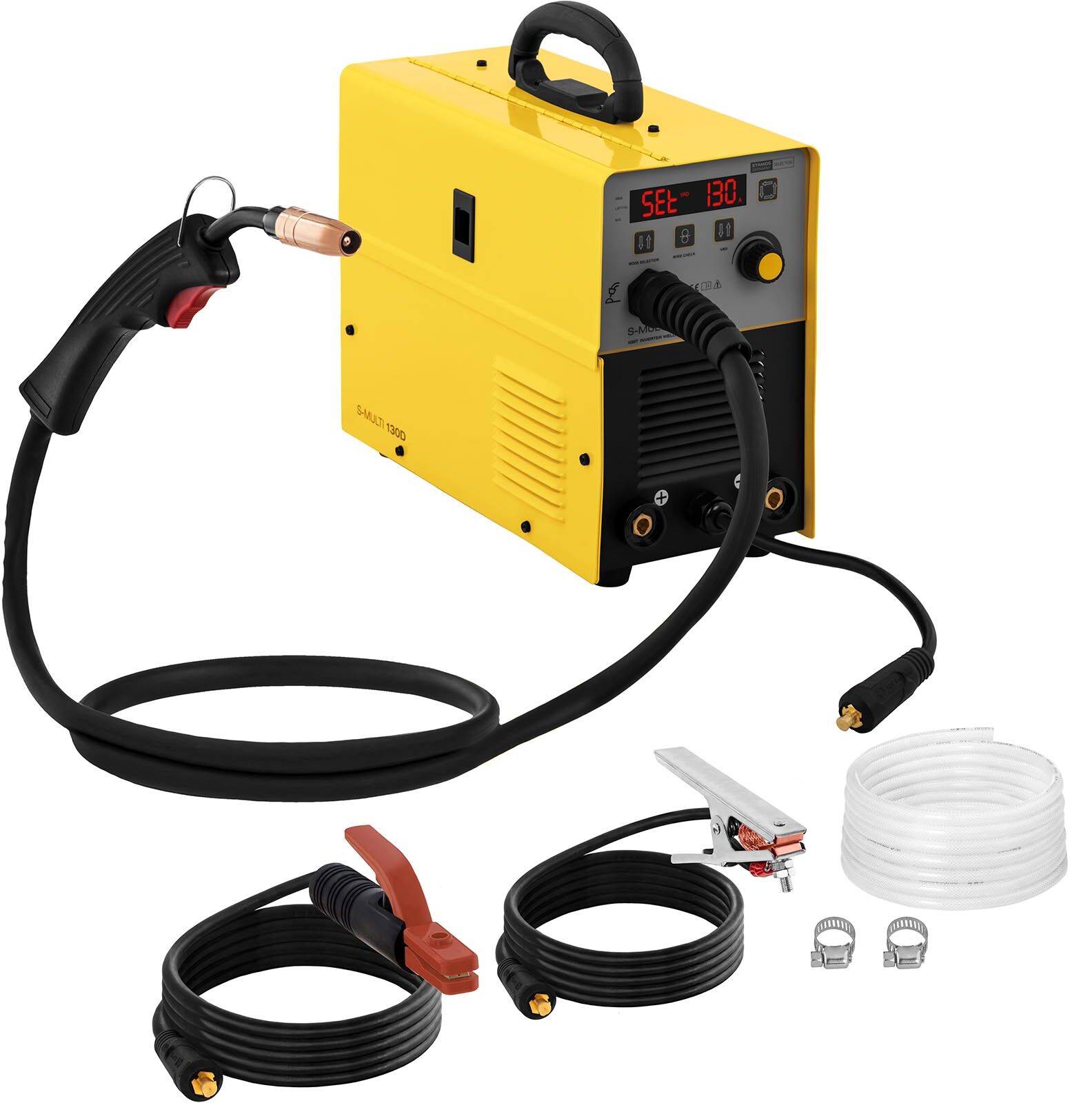 Stamos Selection MIG/MAG-hitsauskone - 130 A - MMA - TIG Liftarc Stamos Selection MIG/MAG-hitsauskone - 130 A - MMA - TIG Liftarc