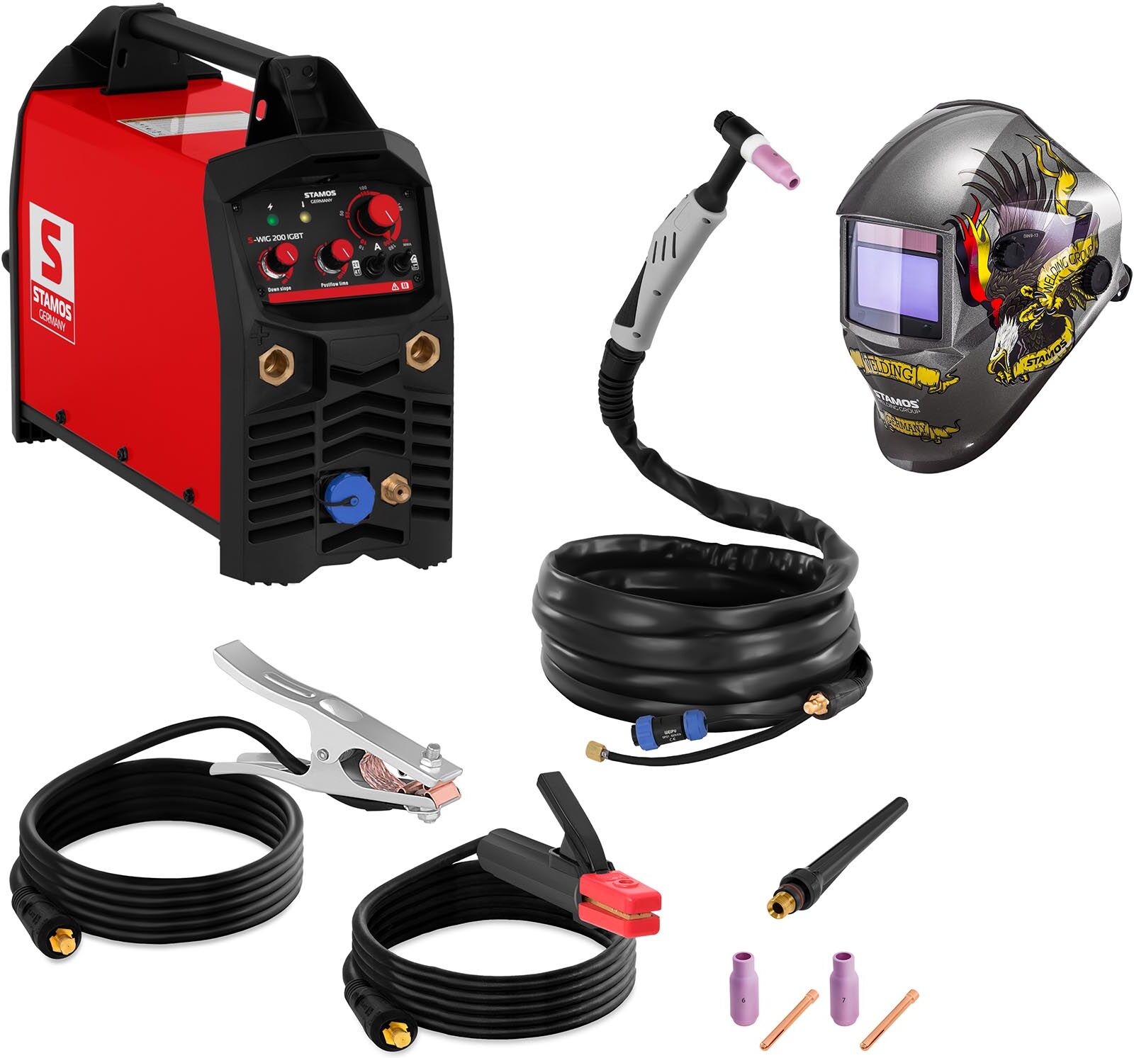 Stamos Germany TIG-hitsauskone - 200 A - IGBT + hitsausmaski EAGLE EYE Stamos Germany TIG-hitsauskone - 200 A - IGBT + hitsausmaski EAGLE EYE