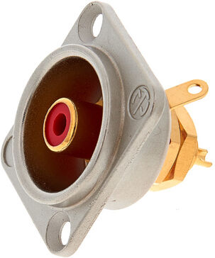 Neutrik NF2 D-2 Cinch-Einbaubuchse rot Neutrik NF2 D-2 Cinch-Einbaubuchse rot